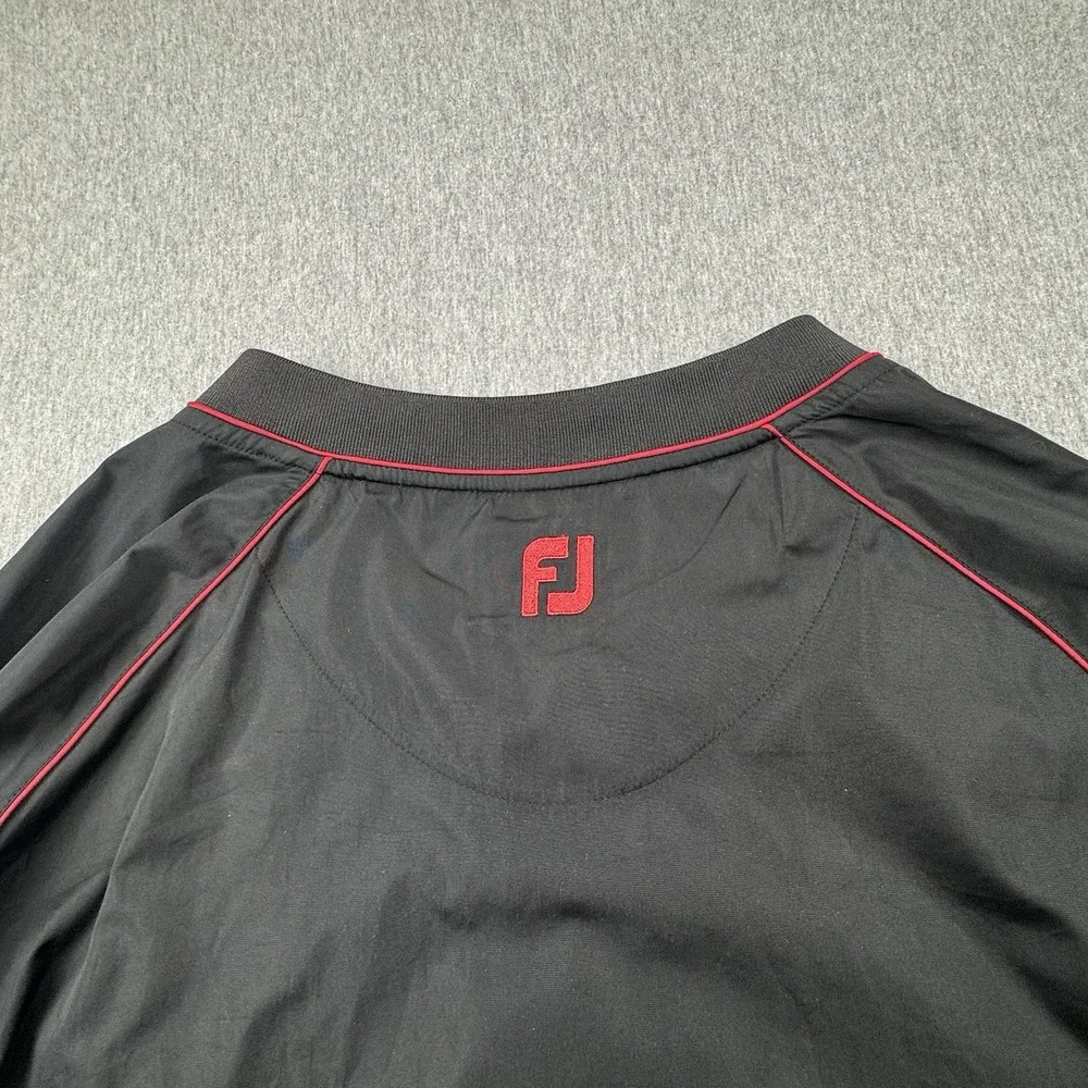 FootJoy Windbreaker Jacket Mens XXL Black Pullover FJ Rain Wear Golf Lightweight